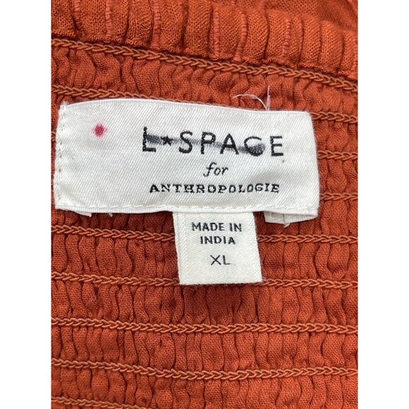 LSPACE x Anthropologie Jumpsuit Women Orange Kailani Beach Boho Vacay Size XL - Picture 10 of 10